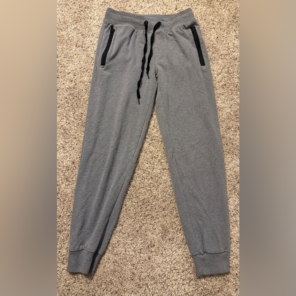Men’s Gray Jogger Sweatpants with Black Accents